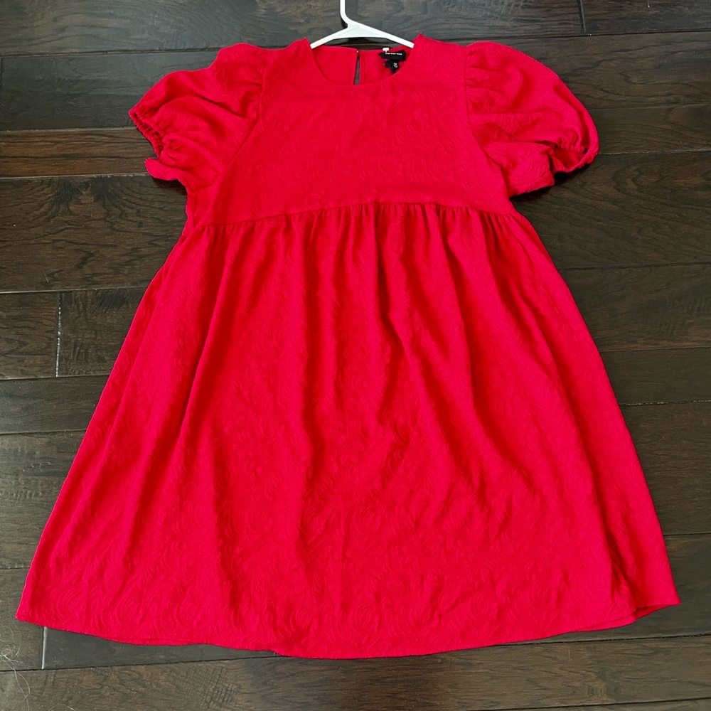 Who What Wear Baby Doll Red Dress, Size Medium